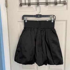 SOLD - Vintage Black Aqua poofy A line skirt